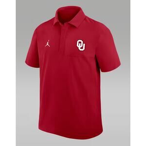 Nike Jordan Oklahoma Sooners Men's Red Polo Shirt  - Size L